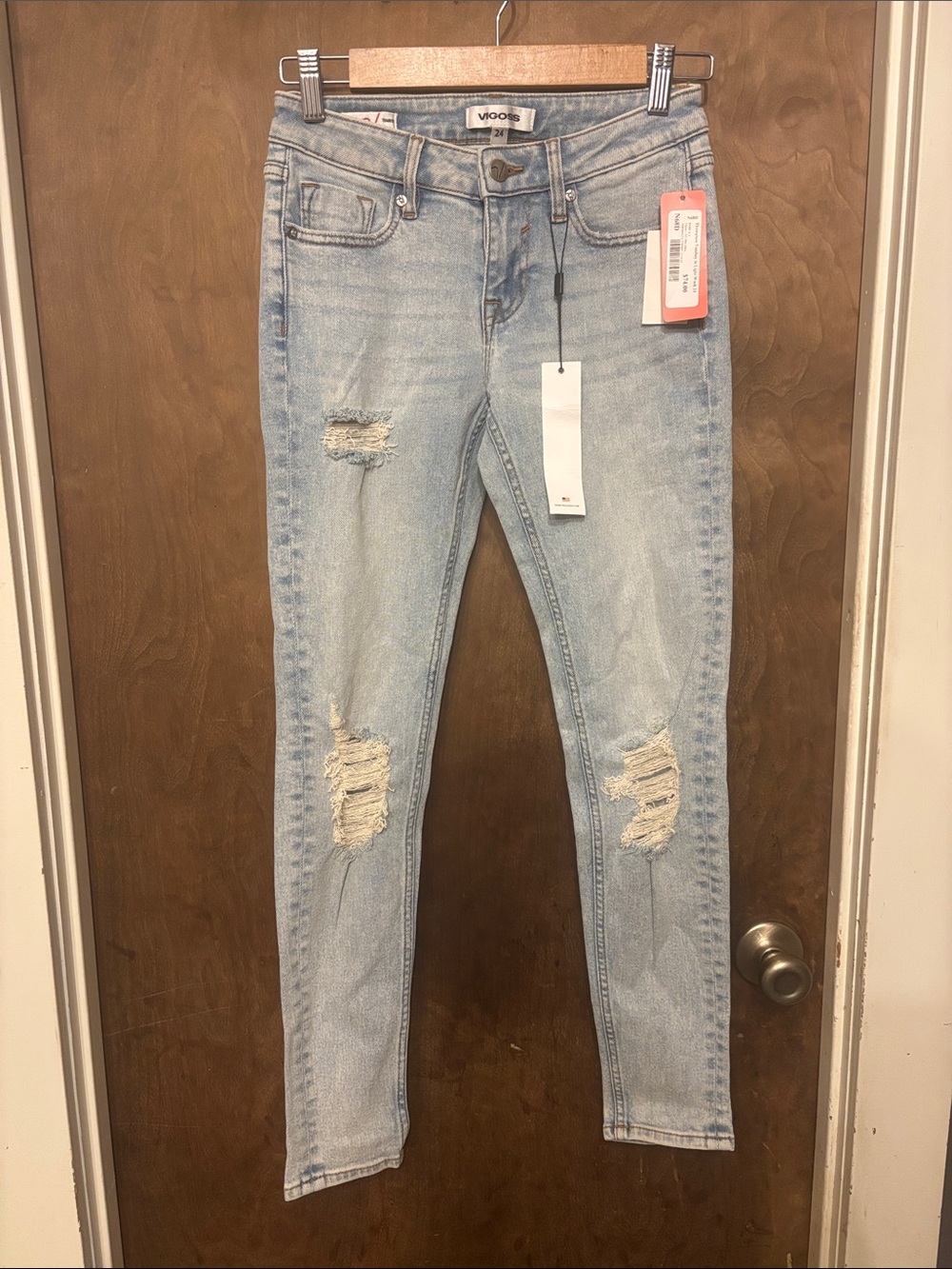 Vigoss Light Blue Ripped Skinny Jeans - Women's
